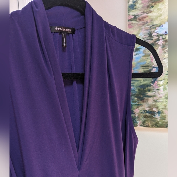 Daisy Fuentes Royal Purple Sleeveless Dress with removable tie sash, Size S - Picture 12 of 16